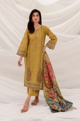 BATIK - 3PC LAWN EMBROIDERED SHIRT WITH MANAAR PRINTED DUPATTA & TROUSER - HZG1244